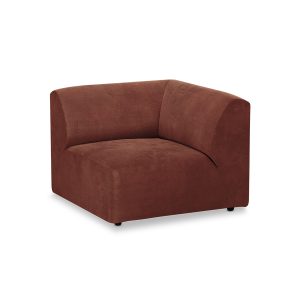 Alternative view of Jax couch: element right end, royal velvet, magnolia