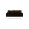 Retro sofa: 2-seats, royal velvet, espresso