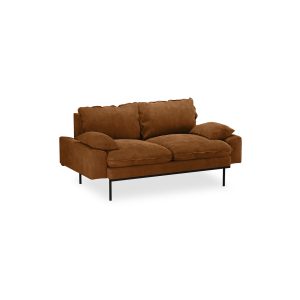 Alternative view of Retro sofa: 2-seats, royal velvet, caramel