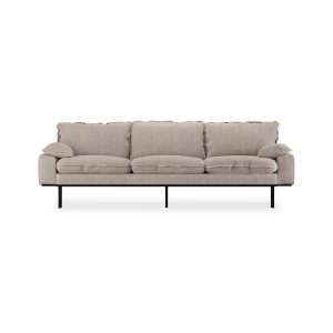 Retro sofa: 4-seats, sneak, beige