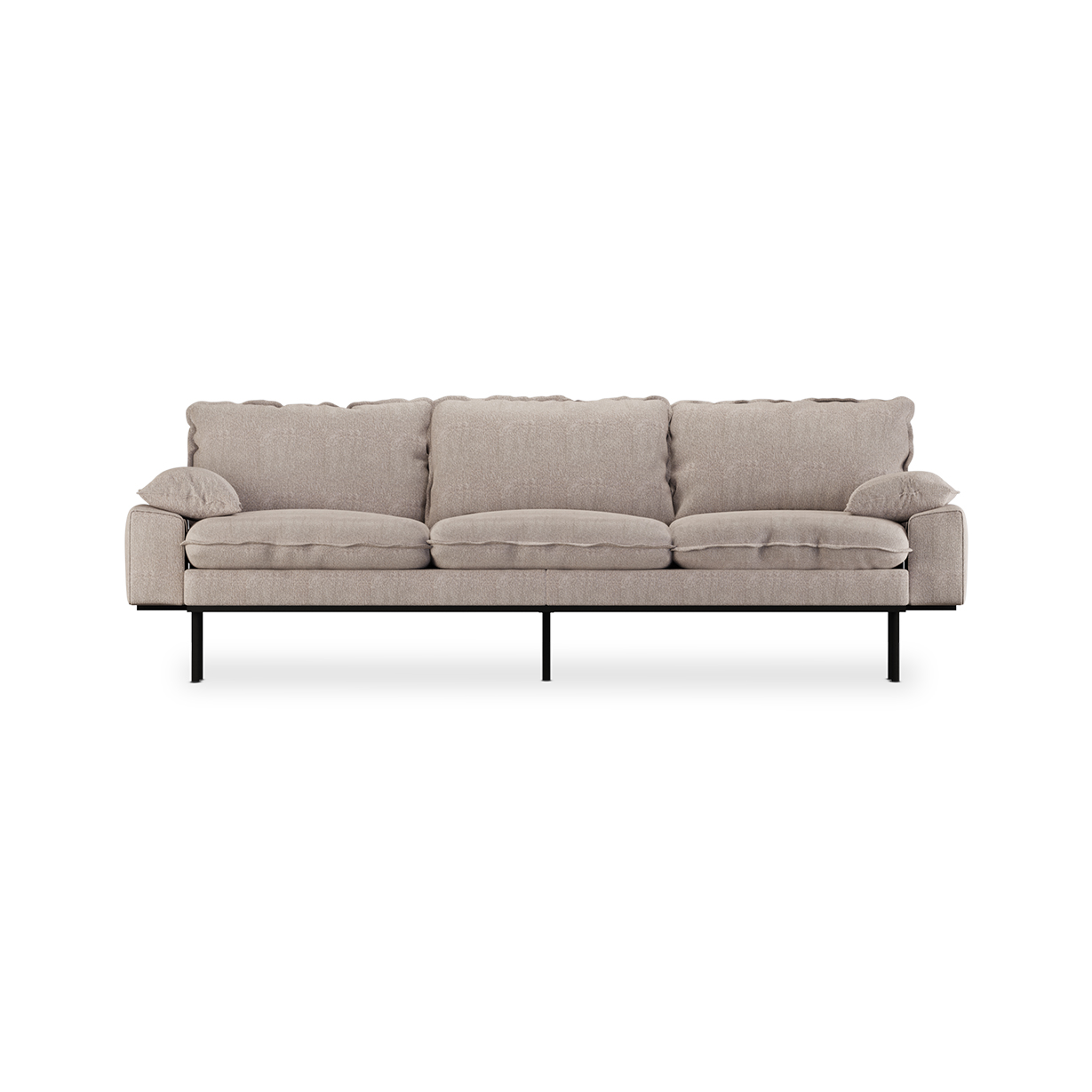 Retro sofa: 4-seats, sneak, beige