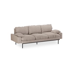Alternative view of Retro sofa: 3-seats, sneak, beige