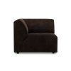 Jax couch: element left corner, royal velvet, espresso
