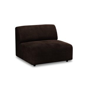 Alternative view of Jax couch: element middle, royal velvet, espresso