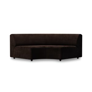 Jax couch: element round, royal velvet, espresso