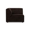 Jax couch: element left end, royal velvet, espresso