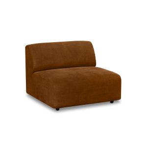 Alternative view of Jax couch: element middle, royal velvet, caramel