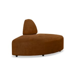 Alternative view of Jax couch: element angle, royal velvet, caramel