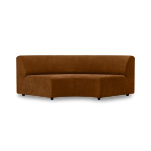 Jax couch: element round, royal velvet, caramel
