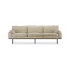 Retro sofa: 4-seats, corduroy rib, hay