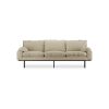 Retro sofa: 3-seats, corduroy rib, hay