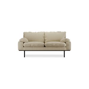 Retro sofa: 2-seats, corduroy rib, hay