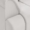 Wave couch: element left high arm, corduroy rib, cream - Image 3