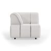 Wave couch: element left high arm, corduroy rib, cream