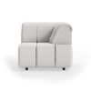 Wave couch: element right high arm, corduroy rib, cream