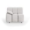 Wave couch: element left low arm, corduroy rib, cream