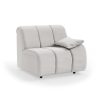 Wave couch: element right low arm, corduroy rib, cream - Image 2
