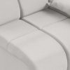 Wave couch: element right low arm, corduroy rib, cream - Image 3