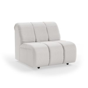Alternative view of Wave couch: element middle, corduroy rib, cream
