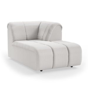 Alternative view of Wave couch: element right divan, corduroy rib, cream
