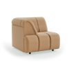 Wave couch: element left high arm, corduroy rib, brown - Image 2
