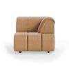 Wave couch: element right high arm, corduroy rib, brown