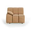 Wave couch: element left low arm, corduroy rib, brown
