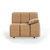 Wave couch: element right low arm, corduroy rib, brown
