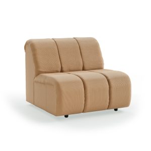 Alternative view of Wave couch: element middle, corduroy rib, brown