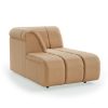 Wave couch: element left divan, corduroy rib, brown - Image 2