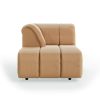 Wave couch: element left divan, corduroy rib, brown