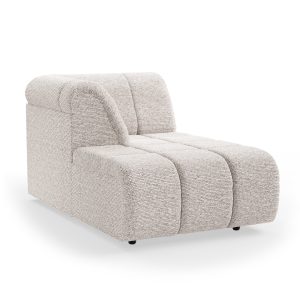 Alternative view of Wave couch: element left divan, sneak light grey