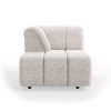 Wave couch: element left divan, sneak light grey
