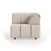 Wave couch: element right high arm, cosy, beige