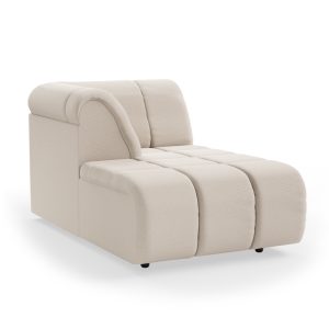 Alternative view of Wave couch: element left divan, cosy, beige