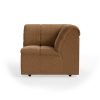 Wave couch: element corner, corduroy velvet, aged gold
