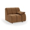 Wave couch: element right low arm, corduroy velvet aged gold - Image 2
