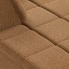 Wave couch: element left divan, corduroy velvet, aged gold - Image 3