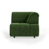 Wave couch: element right high arm, royal velvet green