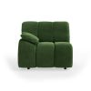 Wave couch: element left low arm, royal velvet green