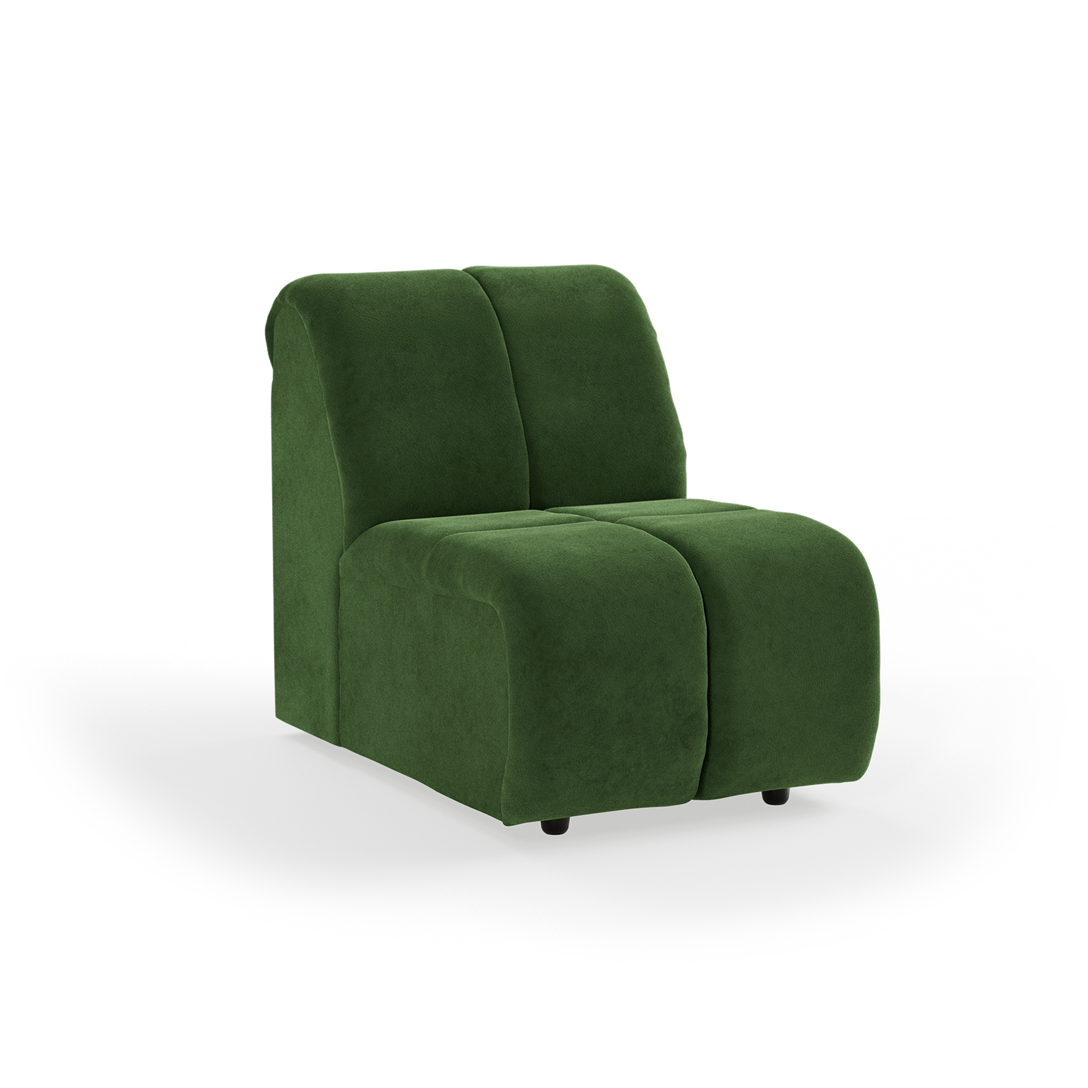 Wave couch: element middle small, royal velvet green - Image 2