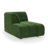 Wave couch: element left divan, royal velvet green - Image 2