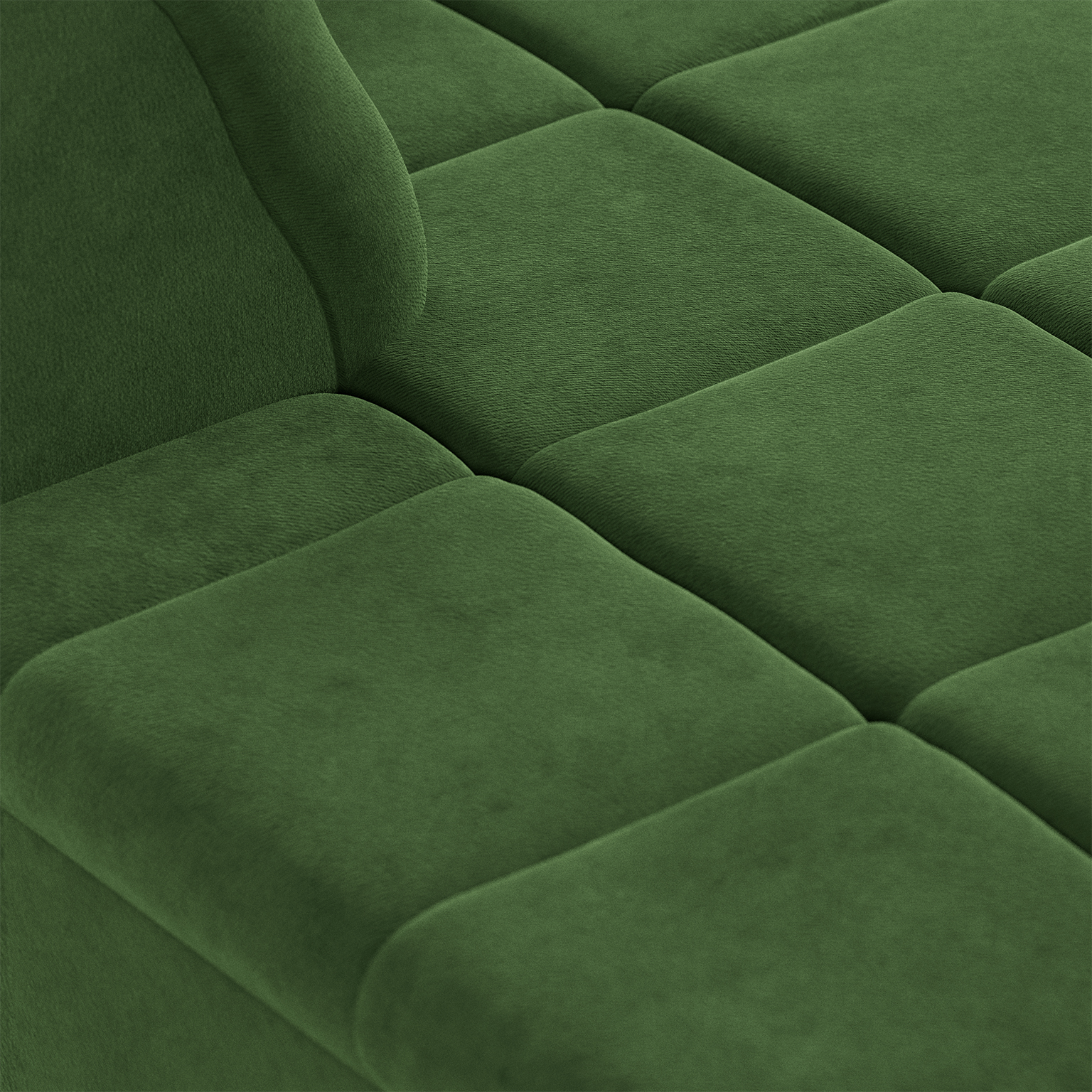 Wave couch: element left divan, royal velvet green - Image 3