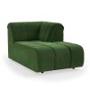 Wave couch: element right divan, royal velvet green - Image 2