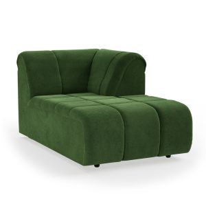 Alternative view of Wave couch: element right divan, royal velvet green