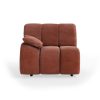 Wave couch: element left low arm, royal velvet magnolia