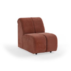Alternative view of Wave couch: element middle small, royal velvet magnolia