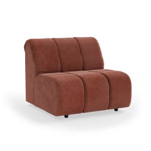 Alternative view of Wave couch: element middle, royal velvet magnolia