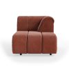 Wave couch: element right divan, royal velvet magnolia