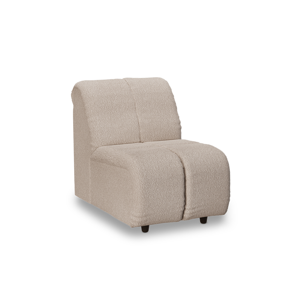 Wave couch: element middle small, boucle taupe - Image 2